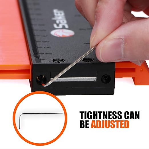 Saker Contour Gauge Duplication-Adjustable Lock-Precisely Copy Irregular Shape-Irregular Woodworking Tracing-Must Have Tool Christmas Gifts for DIY Handyman Men Husband Dad 10 Inch+5 Inch