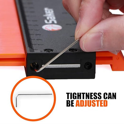 Saker Contour Gauge Duplication-Adjustable Lock-Precisely Copy Irregular Shape-Irregular Woodworking Tracing-Must Have Tool Christmas Gifts for DIY Handyman Men Husband Dad 10 Inch+5 Inch