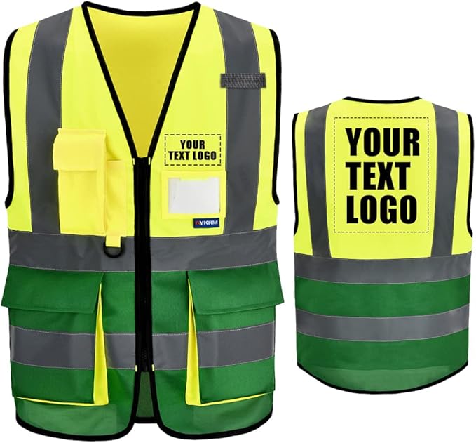 A-SAFETY High Visibility Reflective Safety Vest Customize Logo (XS-8XL)