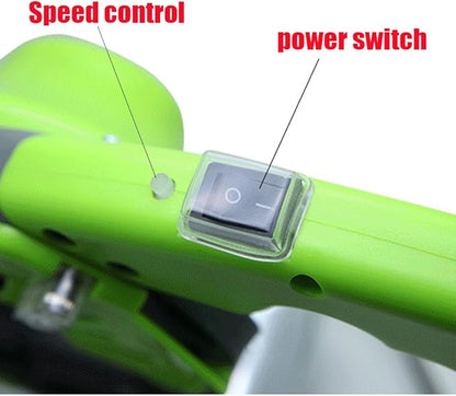 Fabric Rotary Cutter Electric Fabric Scissors, Round Blade Cutting Machine for Multilayer Fabric Leather Cloth Carpet, 5 Speed Adjustable, LED Light, 27mm / 1.1" Cutting Thickness