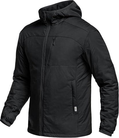 CQR Men's Lightweight Insulated Jacket, Windproof Packable Water Resistant Warm Active Coat for Hiking Work Outdoor Tactical