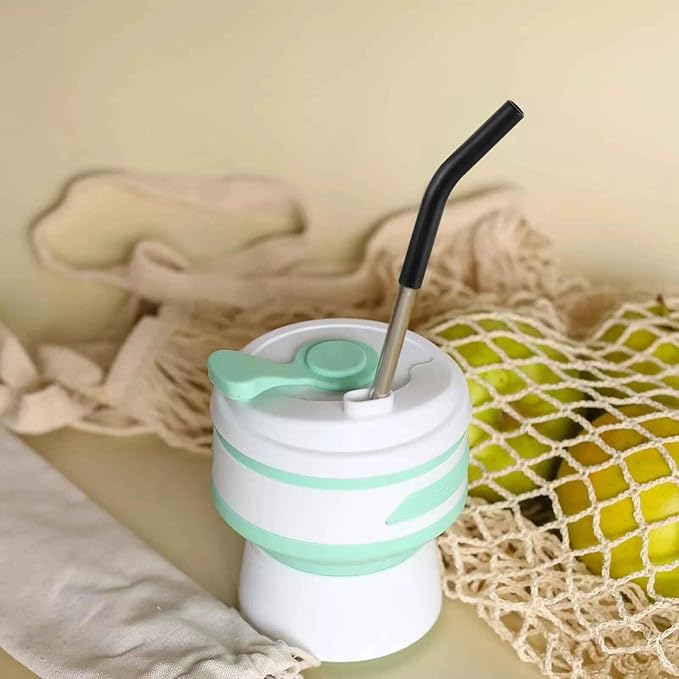 5 Pcs Black Straw Tips Reusable Silicone Covers Food Grade Rubber Straw Tips for Stainless Steel Metal Straws 0.31inch Wide