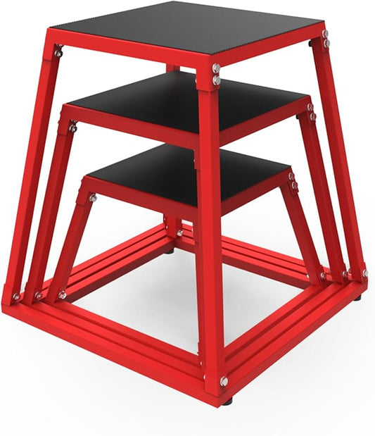 Heavy-Duty Steel Reinforced Jump Box -12 "Anti-Slip Sports Reinforcement Box, Fitness Box Jump, Exercise Step Platform, Strength Training, Suitable for Home and Gym