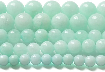 6MM 60PCS Natural Stone Amazonite Chalcedony Loose Beads for Jewelry Making DIY Bracelet Necklace 1 Strand