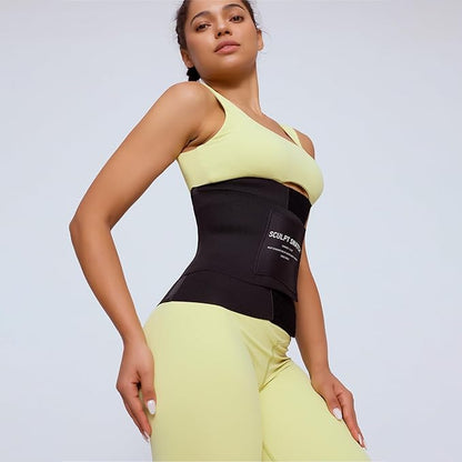 Hourglass Waist Trainer for Women – Adjustable Sweat Band for Stomach, Tummy Control & Workout Waist Trimmer