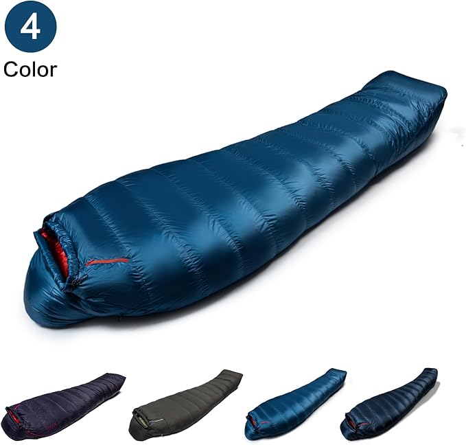 Ultralight Mummy Down Sleeping Bag 650 Fill Power Duck Down Suits for 32 Degree F for Camping Hiking Backpacking