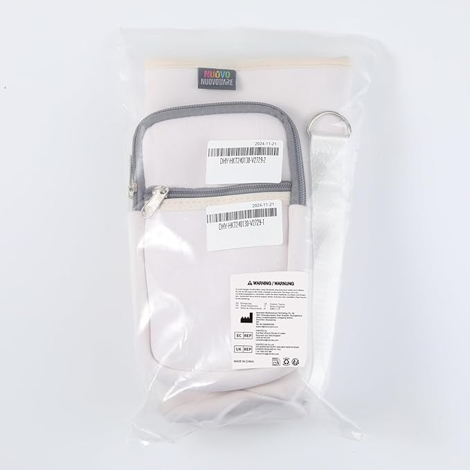 Nuovoware Water Bottle Carrier Bag,25oz/40oz/64oz Bottle Pouch Holder,Adjustable Shoulder Hand Strap 2 Pocket Sling Neoprene Sleeve Sports Accessories for Hiking Travelling Camping