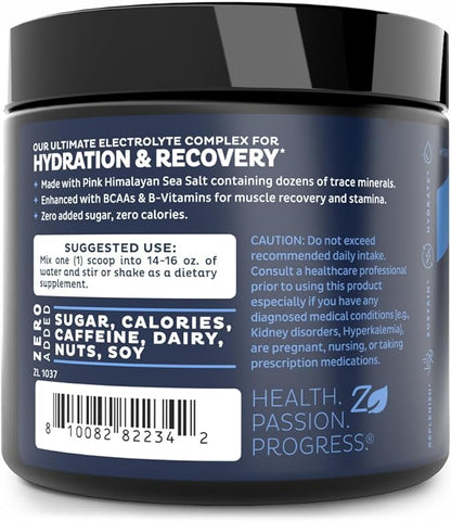 Zeal Electrolyte Powder - 90 Servings | Keto Electrolytes Powder | Zero Sugar, BCAAs, B-Vitamins | Potassium, Zinc, Magnesium | Hydration Powder Recovery Drink | Red White Blue Frozen Pop