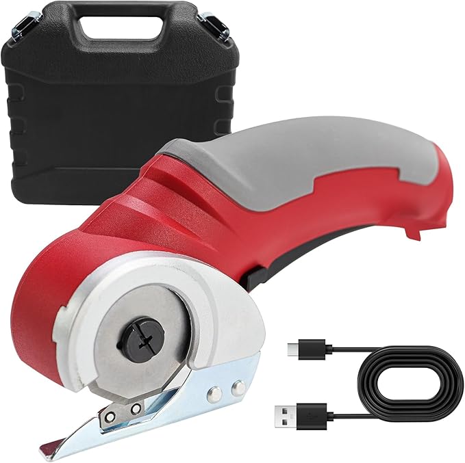 Cordless Electric Scissors, 4.2V Electric Cardboard Cutter, Power Rotary Box Cutter for DIY Crafts, Fabric, Leather Projects