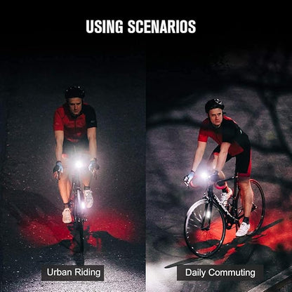 OLIGHT RN 400 LED Bike 400 Lumens Headlight and Seemee 30 C 30 Lm Bicycle Taillight Set, Rechargeable Type-C Waterproof Bike Light Set, Easy to Install for Road Urban Cyclists and Night Riding