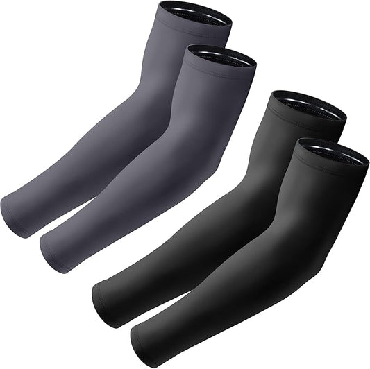 Arm Sleeves, UV Sun Protection Sports Non Slip Compression Cover for Men/Women