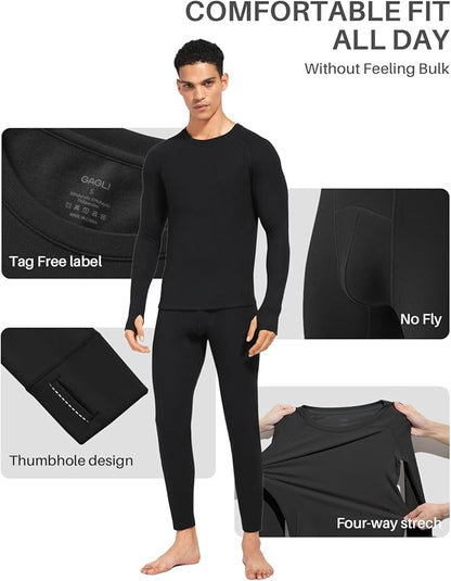 Thermal Underwear for Men: Micro-Fleece Lined Base Layer