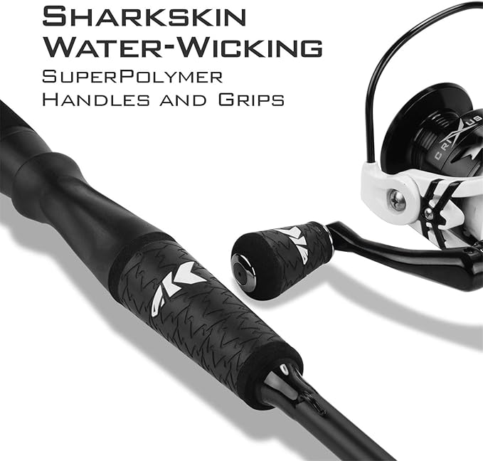 KastKing Crixus Fishing Rod and Reel Combo, High Performance Spinning & Baitcaster Combo, IM6 Graphite 2Pc Blanks, Zirconium Oxide Rings, SuperPolymer Handle, Lightweight Reel with Aluminum Spool