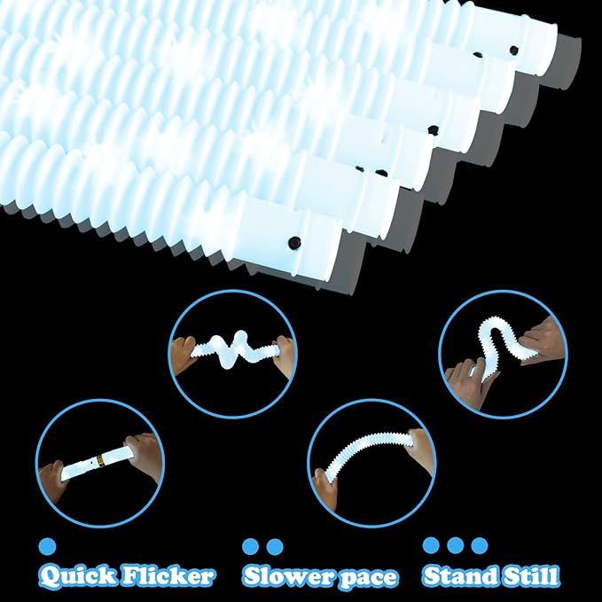 24 PCS White Glow Sticks Party Favors for Kids,Christmas LED Light Up Necklaces Bracelets Accessories for Toddlers,Glow Dance Wedding Camping Party Supplies Decorations Stocking Stuffer for Boys Girls