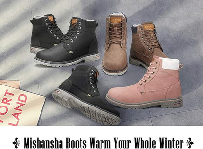 Mishansha Men's Waterproof Snow Boots, Insulated Warm Lined Winter Boot for Cold Weather, Non-Slip Outdoor Trekking Hiking Shoes Size 4-13.5