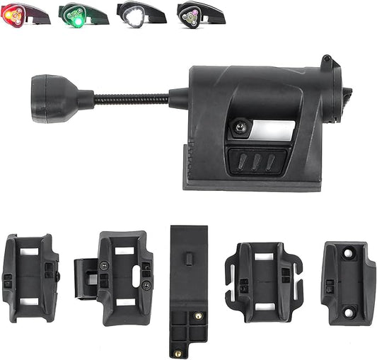 4 in 1 Tactical Helmet Light with IR Red Green White LED Task Lamp, Survival Signal Lights with Mount Accessories for 20mm Picatinny Rail Fast MICH Wendy Helmets MOLLE Belt