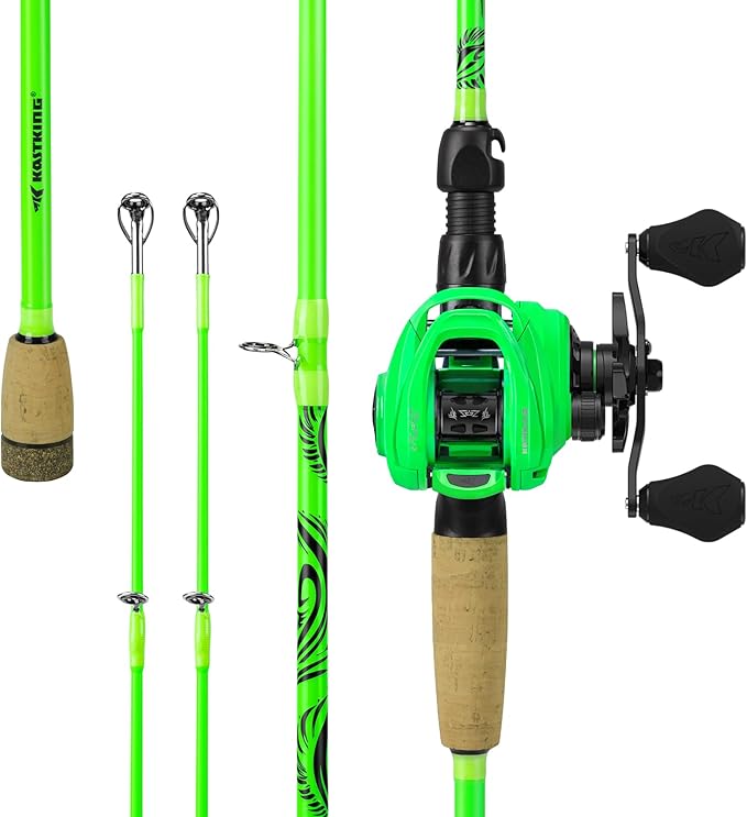 KastKing Zephyr Dual-tip Fishing Rod & Reel Combo, Dual Tips Section for Different Powers, IM6 Graphite 2Pc Blanks, KastFlex Technology, Rubber Cork Handle, Integrate Hook Keeper, 8 Models