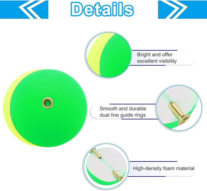 PATIKIL Fishing Bobber, Slip Foam Floats Buoy Rig Stoppers for Crappie Trout Bass Fishing