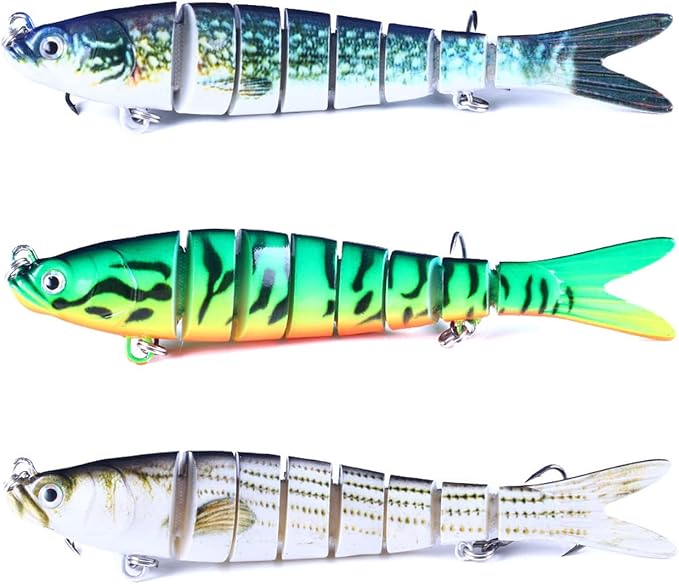 Atibin Multi Jointed Fishing Lure Bass Slow Sinking Swim Bait Bass Bionic Saltwater Fishing Lures Freshwater Realistic Topwater