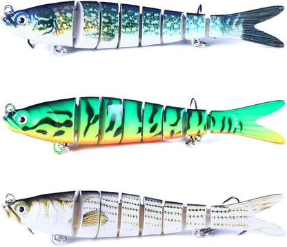 Atibin Multi Jointed Fishing Lure Bass Slow Sinking Swim Bait Bass Bionic Saltwater Fishing Lures Freshwater Realistic Topwater