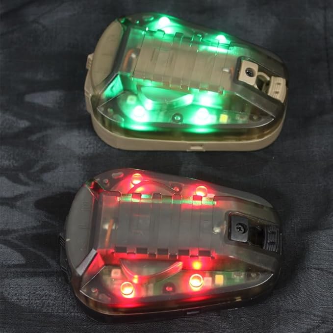 Tactical Helmet Signal Light with LED and IR/Strobe FunctionOutdoor Sports Survival Signal Light