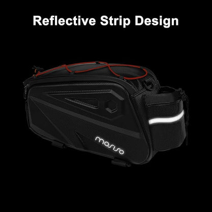 MOSISO Bike Rack Bag, Waterproof Bike Rear Rack Handbag Bicycle Trunk Bag, 14L EVA Mountain Bicycle Rear Seat Storage Saddle Pouch Cycling Luggage Pouch with Shoulder Strap, Red