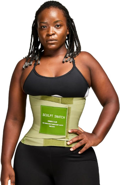 Hourglass Waist Trainer for Women – Adjustable Sweat Band for Stomach, Tummy Control & Workout Waist Trimmer