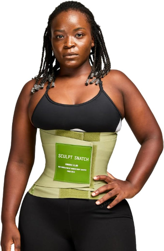 Hourglass Waist Trainer for Women – Adjustable Sweat Band for Stomach, Tummy Control & Workout Waist Trimmer