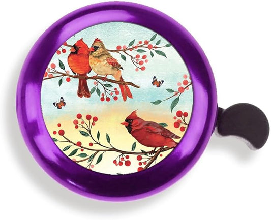 WIRESTER Purple Aluminum Round Bike Bell, Classic Ring Bicycle Bell, Bike Accessories Bell Ring for Adults Kids Girls Boys