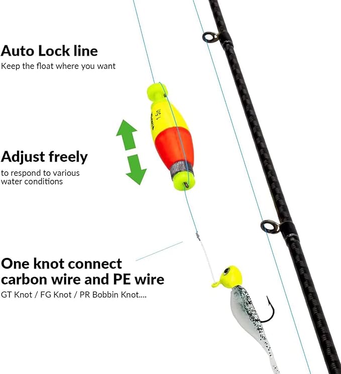 THKFISH Fishing Bobbers 5PCS EVA Foam Round Floats Red/Green Snap-On Spring Fishing Buoy Accessories for Freshwater Saltwater