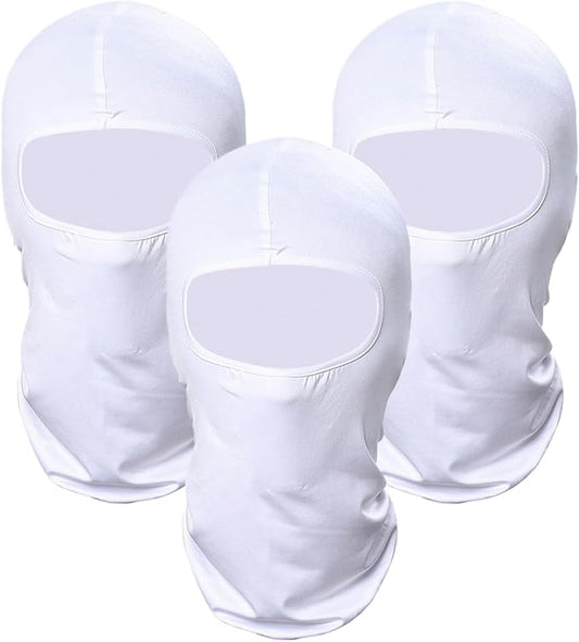 Pukavt 2 Pack 3 Hole Winter Knitted Mask, Full Face Cover Ski Mask Warm Balaclava for Skiing, Motorcycle, Snowboard