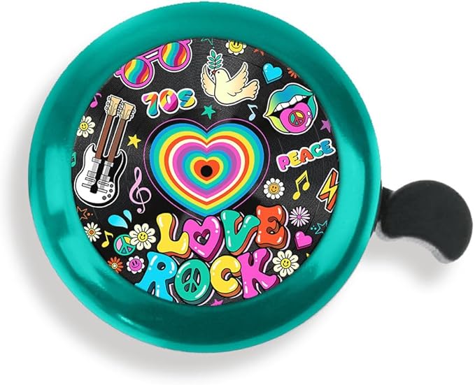 WIRESTER Green Aluminum Round Bike Bell, Classic Ring Bicycle Bell, Bike Accessories Bell Ring for Adults Kids Girls Boys