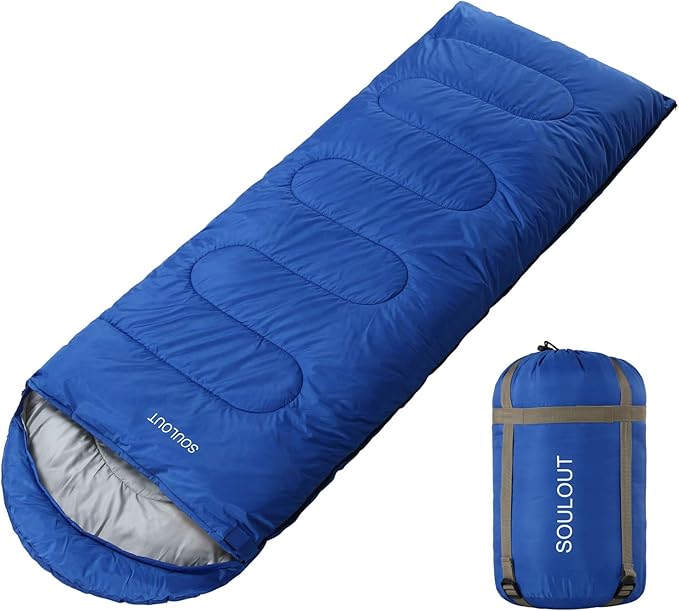 3-4 Season Sleeping Bag for Adults & Kids, Lightweight Warm Cold Weather Camping Bag with Waterproof Compression Sack – Portable for Hiking, Backpacking, Traveling & Outdoor Adventures