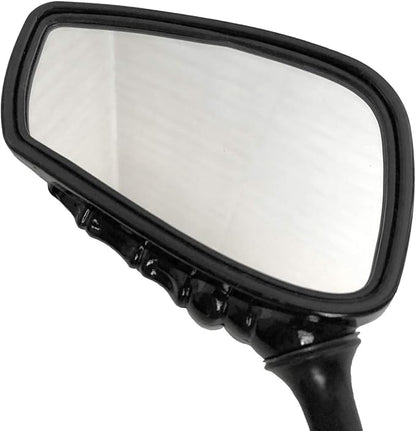 Universal Bicycle Mirror 8mm 10mm Skull Hand Side Also for Motorcycle Rear View Mirrors Scooter Moped Bike black