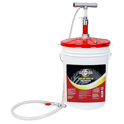 PRO HD 2500 XE Industrial-Grade Tire Sealant - Ethylene Glycol Formula - Heavy-Duty Protection - On/Off-Road Applications - Tubeless Tire Sealant - 5-Gallon Pail with Pump