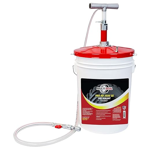 PRO HD 2500 XE Industrial-Grade Tire Sealant - Ethylene Glycol Formula - Heavy-Duty Protection - On/Off-Road Applications - Tubeless Tire Sealant - 5-Gallon Pail with Pump