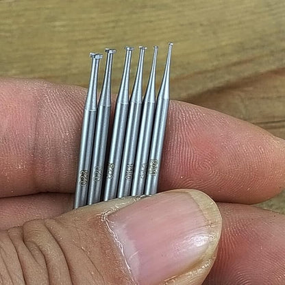 𝐋𝐮𝐨 𝐤𝐞 6 Pcs Jewelry Wheel Burr - 3/32'' Shank T Shape Jewelry Cutting Burs Lapidary Engraving Tools (008-023)