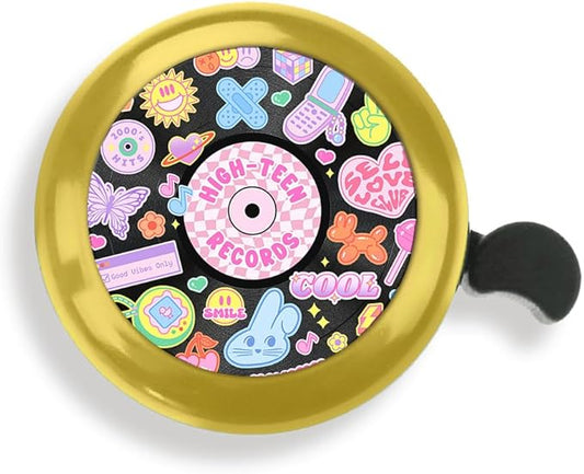 WIRESTER Gold Aluminum Round Bike Bell, Classic Ring Bicycle Bell, Bike Accessories Bell Ring for Adults Kids Girls Boys