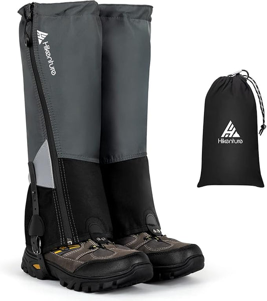Hikenture Hiking Gaiters with Upgraded Zipper, Gaiters for Hiking Waterproof, Lightweight Leg Shoe Gaiters for Men Women