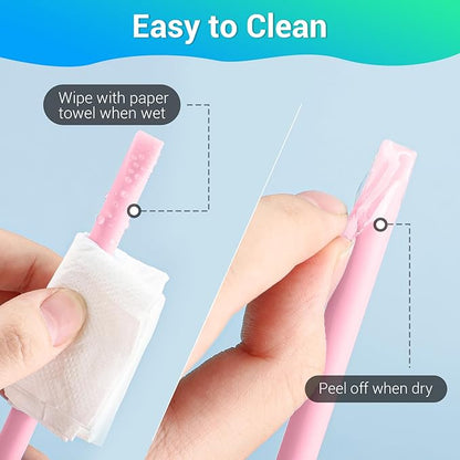 Gartful 4PCS Silicone Stir Sticks Kit for Casting, 2pcs Stick Rods for Resin, 2pcs Pointed Silicone Mixing Sticks, DIY Craft Tool for Resin Epoxy, Paint, Liquid, Pink