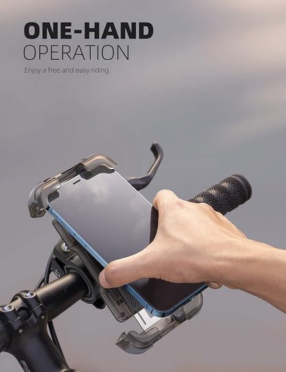 Lamicall Motorcycle Phone Mount, Bike Holder - Upgrade Cellphone Bike Holder, Bicycle Scooter Handlebar Phone Cradle Clip for iPhone 15 Pro Max/ 14, Galaxy S24, 4.7-6.8" Devices