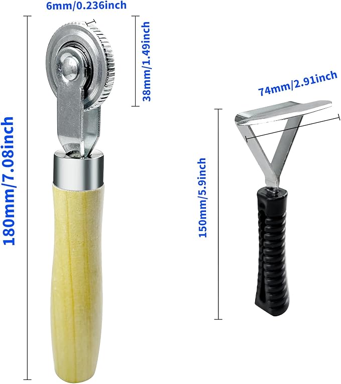 54Pcs Tire Patch Kit Heavy Duty, Tire Repair Tools 42 mm 55 mm Tungsten Steel Buffing Wheel with 32/42/58mm Tire Patches, Inner Liner Scraper, Tire Patch Roller for Car Grinding Polishing Accessories