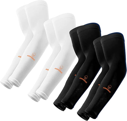 ARMORAY Arm Sleeves for Men or Women - Tattoo Cover Up - Cooling Sports Sleeve for Basketball Golf Football