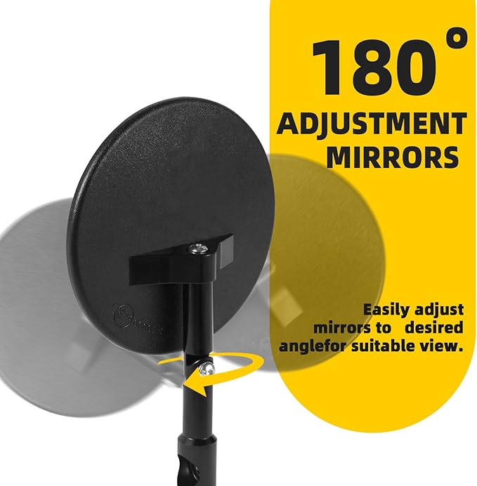 Motorcycle Mirrors for Handlebars - 7/8" Universal Foldable Rear View Bar End Side Mirrors with M8 M10 Bolts + Mount for Adventure Motorcycle/Dirt Bike/E-bike/Scooters/ATV/UTV Accessories