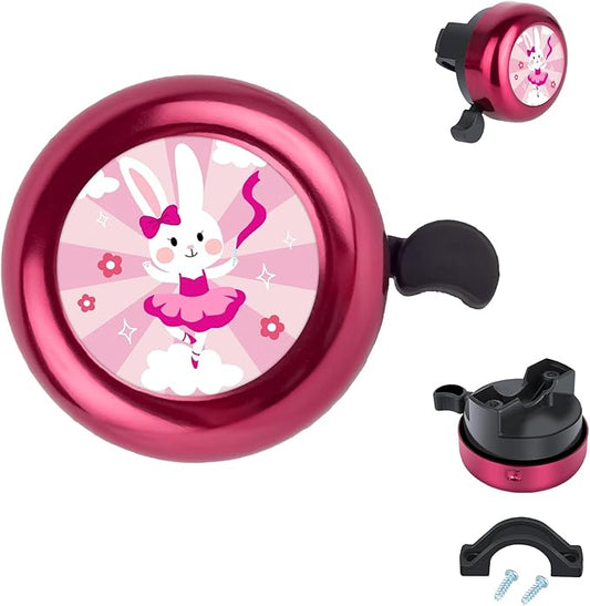 MZELQ Bicycle Bell Cute Clear Sound Adjustable Size Aluminum Bike Accessories Bell Ring for Girls Women Kids Adults