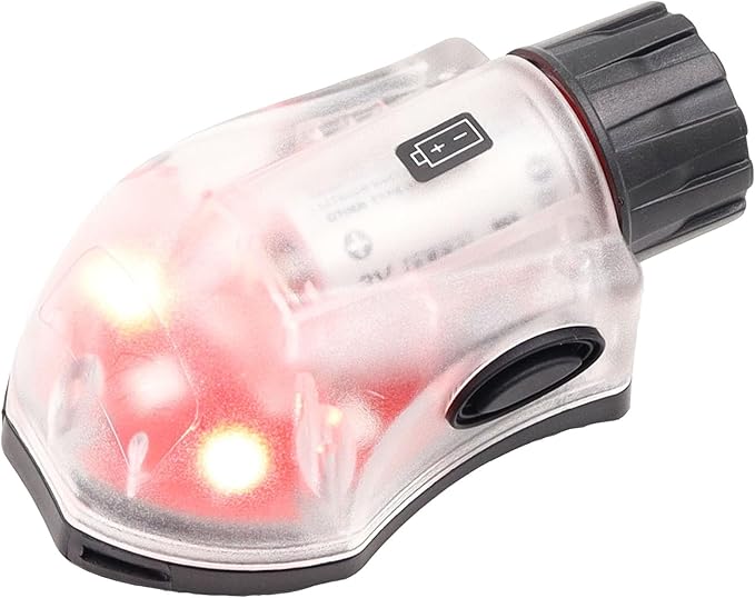 Tactical Helmet Light IR Strobe Military Identification Light with LED Visible Light Constant-on & Strobe Survival Signal Light (Black-Red)