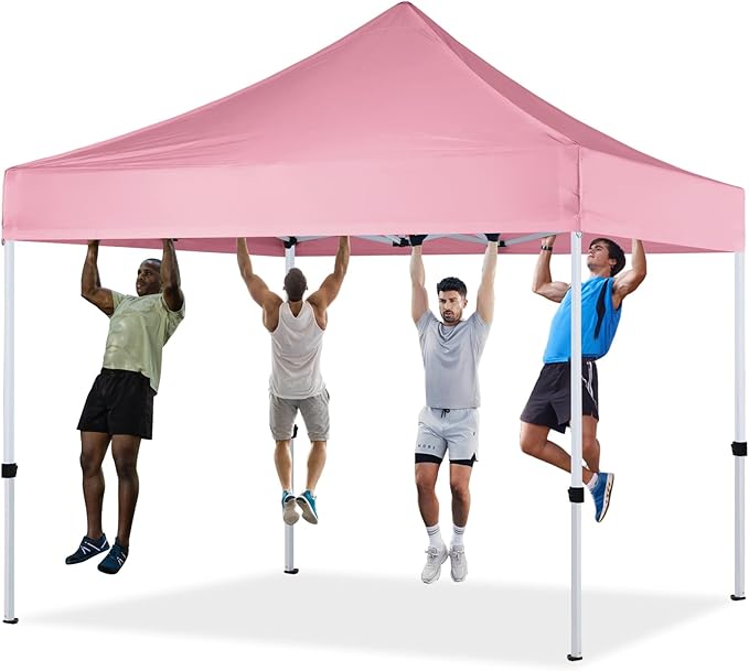 10x10 Pop Up Canopy Tent for Outdoor Commercial Instant Sun Shelter,Pink