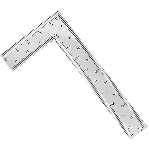 Stainless Steel L Shaped Ruler,2 inch by 4 inch,SCarpenter Square & Framing Tool for Engineer Carpenter