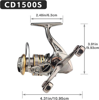 HAUT TON 8000/10000/12000 Big Game Surf Spinning Fishing Reel,20KG Drag Power. Backlash-Free Bearings,Metal Reel Seat,Zinc Alloy Gear for Saltwater Inshore and Offshore Fishing