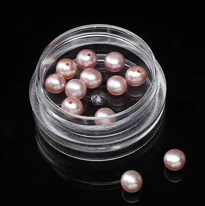 Natural Half Drilled Pearl Beads Purple 4.5-5mm 12pcs AAAA Freshwater Cultured Loose Gemstone Beads for DIY Stud Earring Jewelry Making